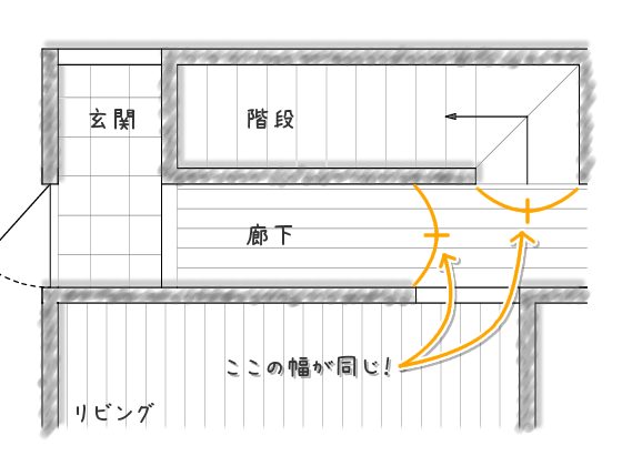 廊下と階段